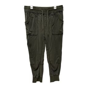 Pilcro Anthropologie Mallory Utility Jogger pants dark green size large